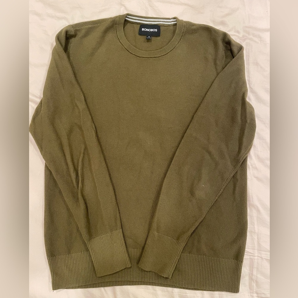 Bonobos Men's Crewneck Sweater in Olive